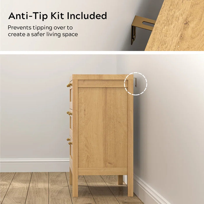 3 Drawer Dresser,Wide Chest of Drawers