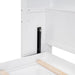 Queen Murphy Cabinet Bed Integrated Shelving White