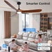 72in Walnut Outdoor Ceiling Fan With Lights