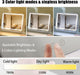 Vanity Mirror with Lights, 13.5" X 17.4" Makeup Mirror with Lights, Three Color Lighting Modes, and 5X Magnification Mirror, Smart Touch Control, 360°Rotation (White,Gift Box)
