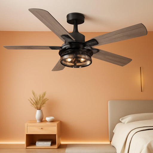 52-Inch Industrial Ceiling Fan With Integrated Remote