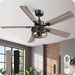 52-Inch Industrial Ceiling Fan With Integrated Remote