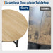 31.5 Inch round Dining Table for 2-4, Small Kitchen Dining Room Table for Space Saving, Wood Circle Kitchen Table with Sturdy Metal Frame (No Chairs)