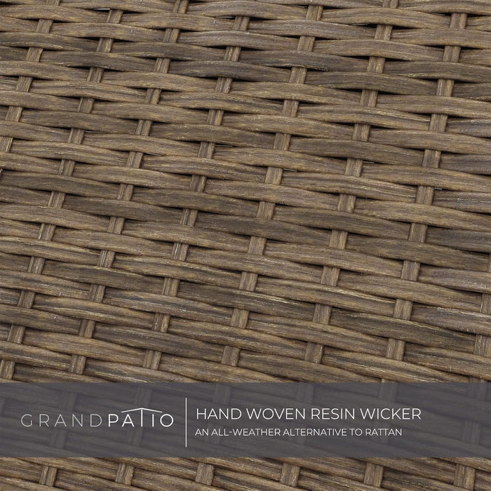 Outdoor Chairs Set of 2, Wicker Patio Seating with Olefin Cushion for Front Porch Small Balcony outside (Grey)