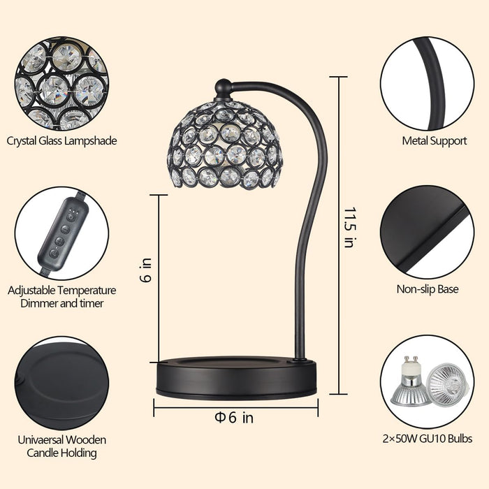 Dimmable Electric Candle Warmer Lamp with Timer Home Decor Wax Melts Warmer for Jar Scented Candles Mother'S Day Thanksgiving Christmas Day Gift for Women with 2 Bulbs