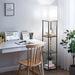 Triple Tier Contemporary Standing Lamp With Shelving