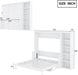 Queen Murphy Bed DeskWorkspace IntegratedBookshelf White