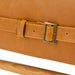 Mid-Century Arm Chair Caramel PU Leather Upholstery
