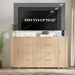 Fluted 8 Drawers Dresser for Bedroom, 55.12" Dressers & Chest of Drawers