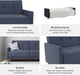 Modern Navy Futon Sofa Bed