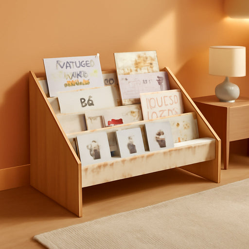 Decorative Bookshelf for Kids - Beautiful Shelf to Display All Books of Your Little One - the Perfect Nursery Organizer for Your Baby Girl or Boy´S Montessori Bedroom or Toddler Play Room Decor