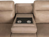 L-Shaped Reclining Sectional Sofa with Linen Upholstery