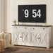 Buffet Cabinet with Storage, Sideboard Cabinet with Drawers & Doors | 2 Drawers, 4 Doors and 2 Adjustable Shelves. 59Inch Wide. Fsc-Certified Wood. Anti-Tip Device. Charcoal Grey and Beige Maple.