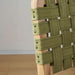 Sage Green Woven Wooden Dining Chairs Set of 4,Armless Mid Century Modern Desk Chairs with Rivet&Foot Pegs,Upholstered Farmhouse Comfy Chair No Wheels for Dining Room,Living Room,Oak,Suede