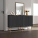 57"W Modern Sideboard Buffet Cabinet with Adjustable Shelves, Black