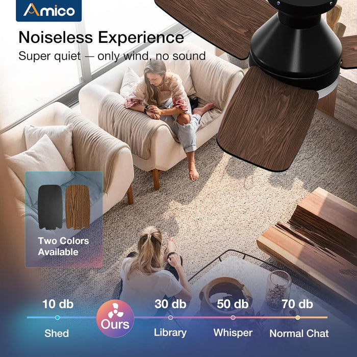 30 Inch Black Ceiling Fan EnergyEfficient RemoteControl