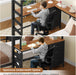 Black Industrial Twin Bunk Bed Desk BuiltInStorageDrawers