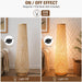 -Farmhouse Style Bamboo Floor Lamp,Large Wicker Indoor Floor Light,Boho Standing Light Plug In,Modern Minimalist Standing Lamp for Living Room Bedroom