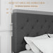 Upholstered Queen Size Platform Bed Frame with 4 Storage Drawers, Adjustable Headboard with Diamond Stitched Button Tufted Design, Wooden Slat Support, No Box Spring Needed, Dark Grey