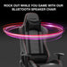Gaming Chair with Footrest Speakers Video Game Chair Bluetooth Music Heavy Duty Ergonomic Computer Office Desk Chair (Black)