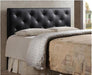 Bohemian Bliss Modern and Faux Leather Upholstered Headboard Black/King