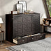 Brushed Espresso Queen Murphy Cabinet Bed USBPorts