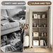 Grey Solid Wood Freestanding Pantry Cabinet Classic