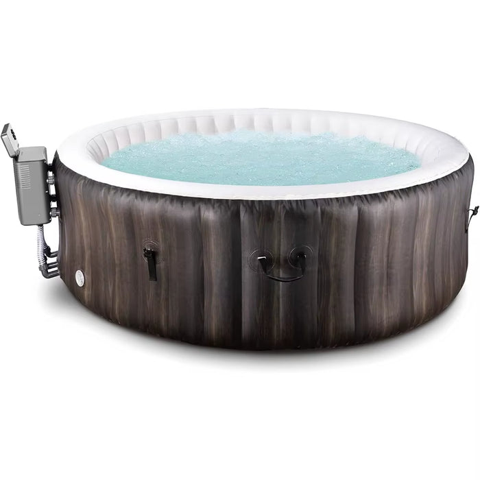 Inflatable Hot Tub,Built-In LED, Electric Heating Pump,Hot Tub Spa,140 Air Holes, Fits 4-6 Adults, Portable Inflatable Hots Tubs