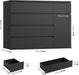 Black Dresser, Dresser for Bedroom, Wide Chest of Drawers