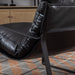 Mid-Century Accent Chair, Comfy PU Leather Side Chair with Armrest, Upholstered Leisure Chair with Black Metal Frame for Living Room Bedroom Reception Room, Black