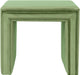 Modern Channel Tufted Velvet Ottoman Home Décor|Ottoman for Living Room & Bedroom - Green