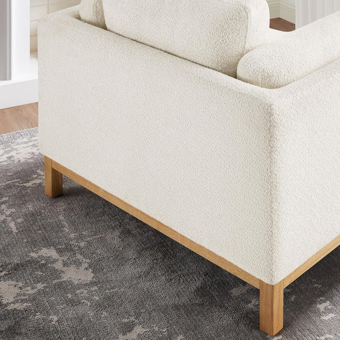 41.34" Oversized Accent Chair, Upholstered Armchair with Solid Wood Legs Living Room Chairs with Wide Armrest Pads, Reading Chair for Bedrooms, Apartments, Living Rooms, Offices（Beige）