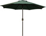 9' Outdoor Patio Umbrella, Outdoor Table Umbrella, Yard Umbrella, Market Umbrella with 8 Sturdy Ribs, Push Button Tilt and Crank