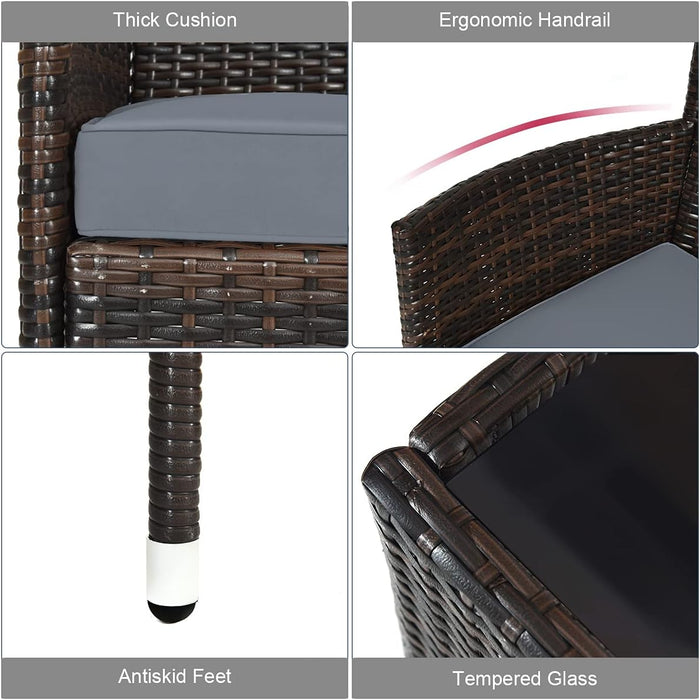 8PCS Rattan Patio Furniture Set
