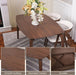 Dining Table Set for 4-6, Includes 1 Table & 4 Chairs, Walnut Veneer Top, Solid Wood Frame, Natural Wood Grain, Easy Assembly, Modern Design
