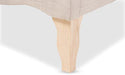 Fayana French Classic Modern Style Beige Linen Fabric Platform Bed, Queen, Off-White