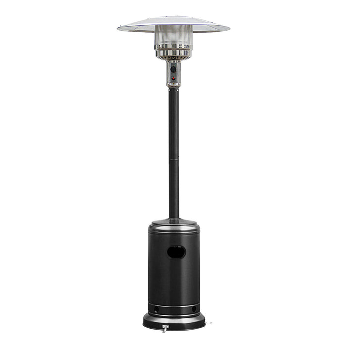 50000 BTU Propane Patio Heater Standing LP Gas Steel with Wheels Black