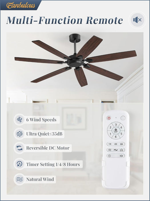 Architectural 62 Inch Weatherproof Ceiling Fan Remote