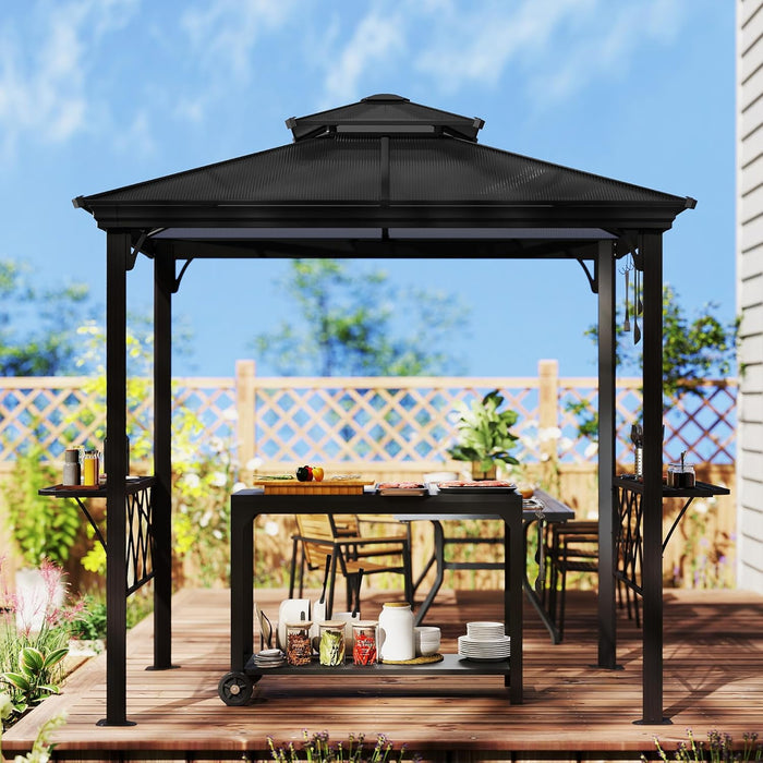 9x5 Ft Grill Gazebo Polycarbonate Roof Uvprotection