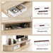 55 * 28 Inch Standing Desk with Four Drawers, Electric Sit Stand Table, Stand up Desk Adjustable Height with Storage Shelf, Splice Board, Maple