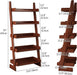 5 Tier Ladder Shelf, Ladder Bookshelf with Wood Frame