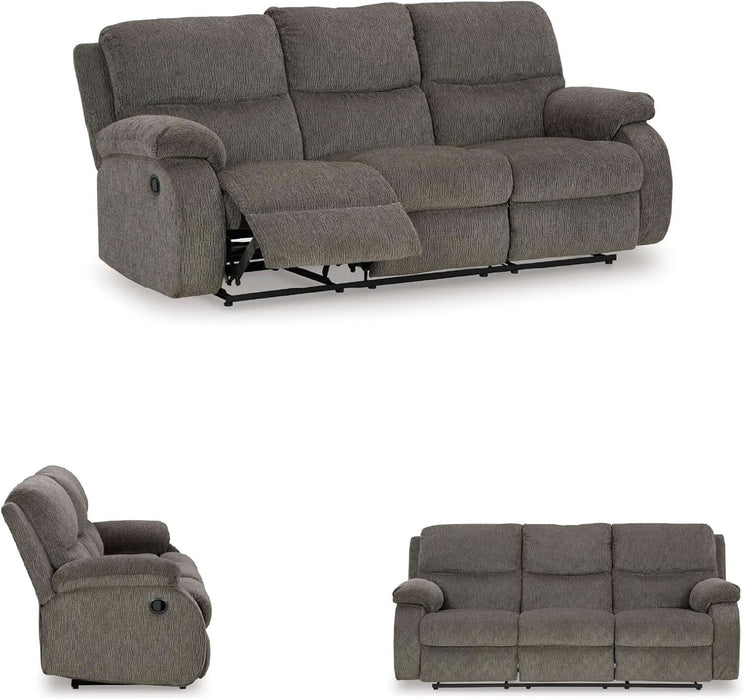 Scranto Contemporary Manual Reclining Sofa, Gray
