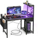 40 Inch Gaming Desk IndustrialGrade CarbonFiber Black