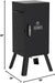 ® 30-Inch Electric Vertical BBQ Smoker with Analog Temperature Control, Chrome Smoking Racks and 535 Cooking Square Inches in Black, Model MB20070210