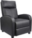 Massage Recliner Chair Single Sofa Chair Small Recliner Home Theater Seating PU Leather Living Room Sofa,Black