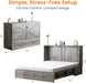 Full Murphy Bed With Mattress Graphite SpaceSaving