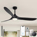 52 Inch Outdoor Ceiling Fans with Lights,Smart Wood Ceiling Fan for Alexa,Google & APP Control,Indoor/Outdoor,3 Blades,3Cct Dimmable,Black Walnut,Downrod Mount for Patio Porch