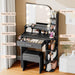 Black 26Inch Vanity Desk With Illumination LEDLighting