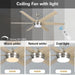 54 Inch Indoor Modern Ceiling Fan with Integrated LED Lights and Remote Control, 6 Blades, 6 Speed, Dimmable, 3CCT, Quiet Reversible Motor Ceiling Fan, Brushed Nickel