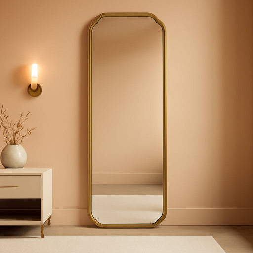 Wood Bathroom Mirrors for Wall Mounted Rustic Wood Frame Wall Mirrors Decorative for Living Room or Bedroom Vanity Mirror (Natural, 71" L X 24" W)